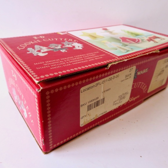 Nordic Ware 3-D 3D Christmas Cookie Cutters Set in Box Holiday Baking Snowman - Picture 5 of 8